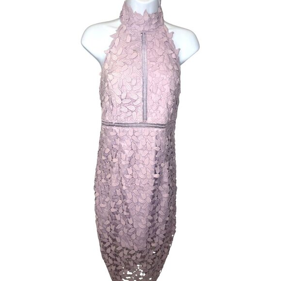 Bardot Gemme Dress Lace Halter Ladies Size 8 Lavender Lilac Color - Picture 3 of 16